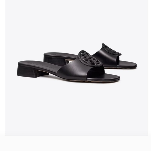 Tory Burch bombe miller slide calf leather black
